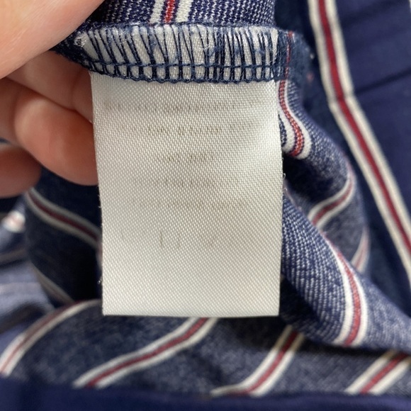 dRA Los Angeles Navy Blue Striped Short Pencil Skirt Medium - Picture 7 of 7